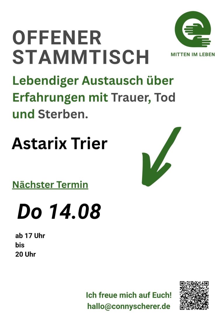 Plakat offener Stammtisch